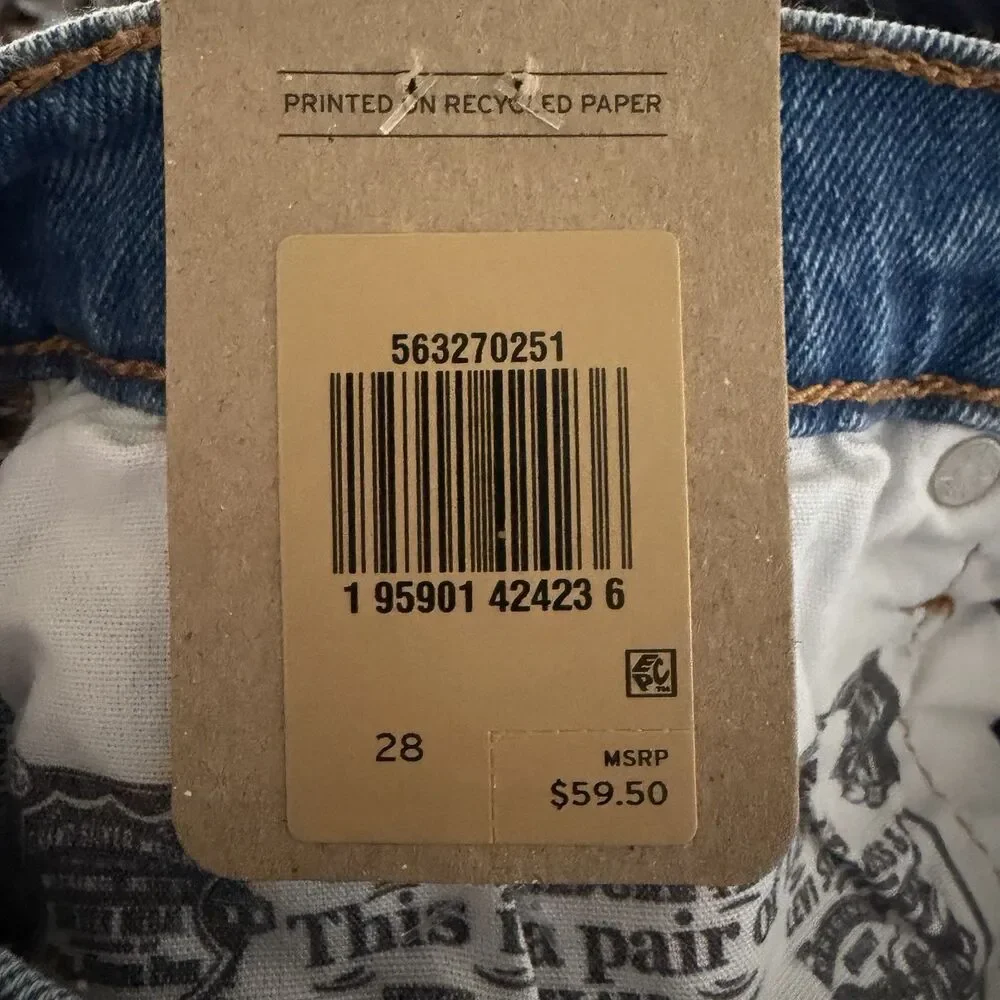 Levi’s 501 High Rise Women’s Shorts Size 28 Medium Wash Cut Off Blue Denim NWT - Picture 11 of 15